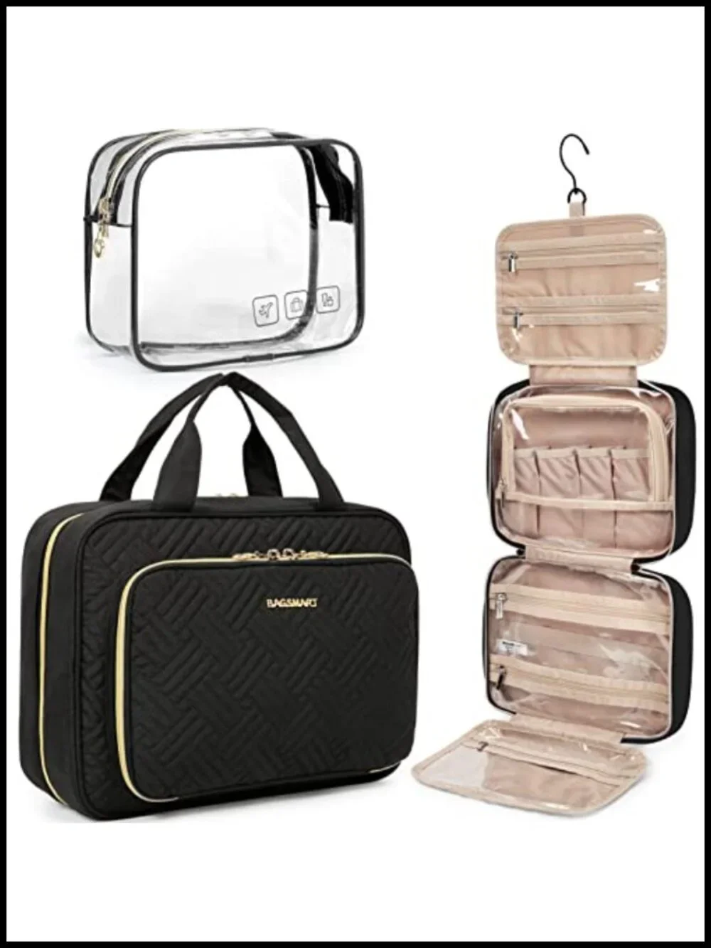 TSA Approved Hanging Toiletry Bag Travel Makeup Organizer Medium
